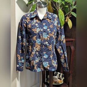 George Navy Floral Blouse